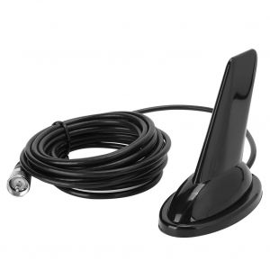 antenne a ventouse a gain eleve en aileron de requin double bande UV avec connecteur M, 5 metres - Neuf