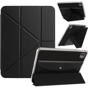 Kal-Coque Pour Ipad 10.2 Pouces Ipad 9/8/7 Gen Ipad Air 10.5"" 2019, Plusieurs Angles Rabat Pliable Étui Avec Portefeuille Arrière Housse Pour Ipad 10.2 2021/2020/2019 - Noir - Neuf