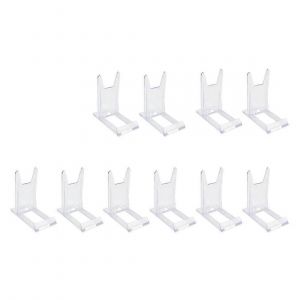 20 Pcs Pr&eacute;sentoir,Supports De Plaque Acrylique R&eacute;glable Coulissant Transparent Pr&eacute;sentoir Chevalet Deux Parties Fo - Neuf