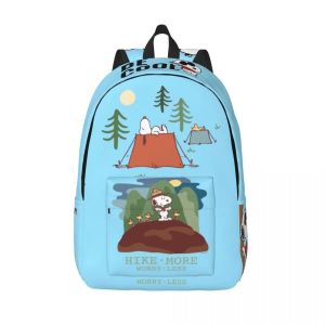 Sac à dos de camping mignon avec motif de chien Snoopy Woodstock, cartable d'etudiant avec motif de dessin anime Peanuts, sac à dos pour garcons et filles - Neuf