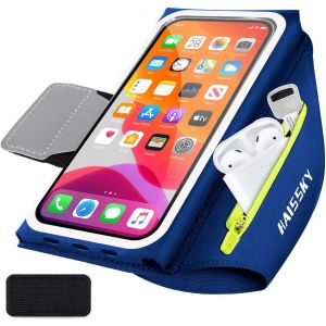 Mdy-6,8'' Brassard Telephone Sport Avec Poche Supplémentaire Pour Clé De Voiture Tws, Support De Porte Téléphone Portable Razobws Pour Iphone 15 14 13 12 Plus Pro Max Samsung S24 S23 Pour La Course À - Neuf