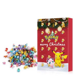 Calendrier De L'avent Pokémon Figurine Thème Noël 2023 Nouveau Design Rouge - Neuf