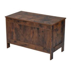 Banc De Rangement Pour Enfants-Duoku-754 X 389 X 480 Mm, Coffre &Agrave; Jouets En Bois Avec Charni&egrave;res S&eacute;curis&eacute;es, Marron - Neuf
