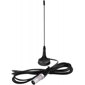 Antenne TV Int&eacute;rieure TNT HD DTA180 - Antenne Puissante et Portable avec Base Magn&eacute;tique, Antenne &agrave; Base magn&eacute;tique Portable pour Maison, Camping-Car et Caravane, C&acirc;ble de 1,5m- Noir - Neuf