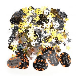 Confettis de table pour fete d'anniversaire, accessoires de decoration de vetements a faire soi-meme (600 confettis pour fete d'anniversaire de 30 ans, 12 cartes en papier d'anniversaire de 500 g) - Neuf