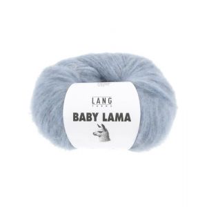 Pelote De Laine Baby Lama - Lang Yarns - Fil Noble, Moelleux Et Isolant Thermique. Color : 0021 Bleu - Neuf