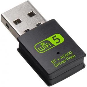 LETNERNY-Rtl8821 Adaptateur Usb Wifi Bluetooth 600 Mbps Dual Band 2,4/5 Ghz Récepteur Externe Sans Fil Mini Dongle Wifi Pour Pc/Ordinateur Portable/Bureau - Neuf