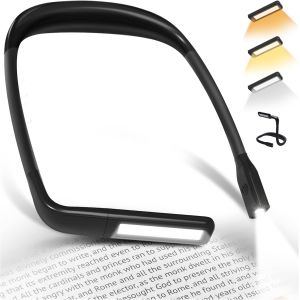 Lampe De Lecture Flexible Led 3 Couleurs (Noir) - Rechargeable, Parfaite Pour Lire, Tricoter, Coudre, Camper, Réparer, Cadeaux Pour Femmes, Hommes, Adolescents Et Lecteurs. - Neuf