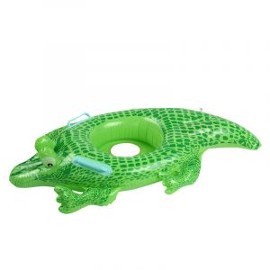 Anneau De Natation Gonflable Pour Bébé Enfant 12 À 36 Mois, Siège Renforcé Avec Accoudoirs, Forme De Crocodile, Pvc Épais 0,32 Mm, Chambre À Air Double Pour Sécurité, Jouet Aquatique Original - Neuf