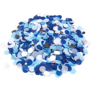 Lot de 6 000 confettis bleus pour anniversaire de mariage - Lot de 50 g - D&iquest;&iquest;coration de table bleue - D&iquest;&iquest;coration de table bleue - Confetti bleu argent&iquest;&iquest; - Neuf