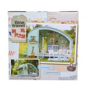 Maison de poupee DIY, jolie maison de poupee miniature faite a la main, kit de maison de poupee, cadeau de bricolage parfait - Neuf