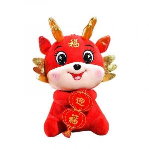 Adorable peluche dragon, mascotte, poupee caline, jouet du zodiaque, decoration traditionnelle chinoise - Neuf