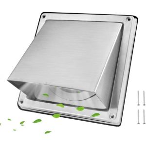 100mm Carré En Acier Inoxydable Grille De Ventilation Avec Clapet Anti-Retour. Empêche Les Insectes Et Les Oiseaux De Pénétrer Dans La Calandre Et Les Protège De La Cheminée. - Neuf