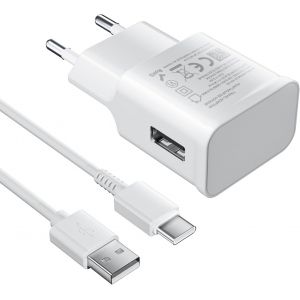 Usb C Chargeur Rapide Pour Samsung Galaxy A14, A13, A15, A12, 4g/5g, S10, S9, S8, A04s, A05s, A33, A23, A32, A21s, A53, S24, S23, S22, S21, S20 Avec 1.2m Câble Type C - Neuf