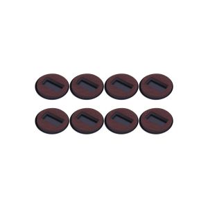 Lot de 8 patins en feutre antid&eacute;rapants pour roulettes de chaise de bureau - Neuf