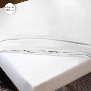 Hosteline Iris Premium Drap-Housse Blanc King Size - Neuf