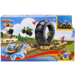 KAJGL-Rev& Roll¿Circuit Voiture Loop Track¿Piste Modulable Avec Looping Incluant 1 Véhicule Mini Action Rumble¿Piste De 41 Cm Inspirée Du Dessin Animé Rev& Roll¿Jouet Enfant 3 Ans Et + - Neuf