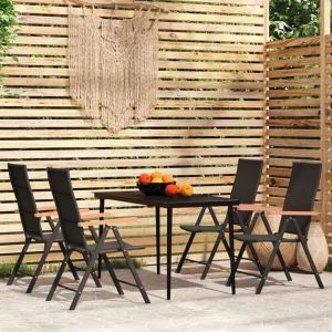 Prolenta Premium - Ensemble &Agrave; Manger De Jardin 5 Pcs Noir - Neuf