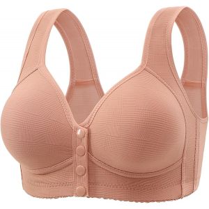 Soutiens-Gorge Fermeture Devant Femme Sans Armature Soutiens-Gorge Push Up Grande Taille Brassi&egrave;re Classique Sans Couture Brassiere Sport Yoga Sous Vetements Anti Affaissement Lingerie Quotidien - Neuf