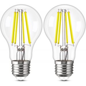 Kal-E27 Led Ampoules A60 4w Ampoules 60w 850 Lumens Classic A Économie D'énergie Edison Led Ampoules 5000k Lumière Du Jour Blanc Lampes À Économie D'énergie, Pack De 2 - Neuf