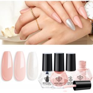 Vernis À Ongles,3 Couleurs Brun Nude Pailleté Vernis À Ongles Lot Brillant Séchage Rapide,À Base D'eau Vernis Lot,Vernis Gel Diy Nail Art Manucure,Cadeau Pour Les Femmes - Neuf
