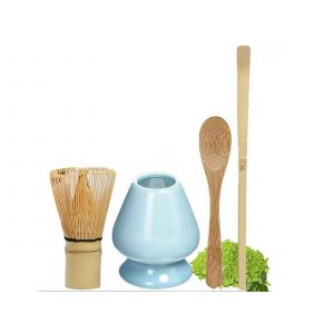 Ensemble Fouet &Agrave; Matcha En Bambou Avec Support Et Cuill&egrave;re Pour La C&eacute;r&eacute;monie Du Th&eacute; - Neuf