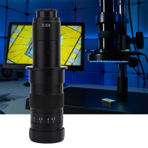 Objectif monoculaire a monture C avec zoom optique 180X, objectif de microscope industriel 0,7X 4,5X - Neuf