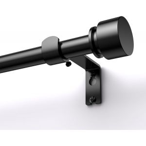 Tringle &agrave; rideaux noire,1,9 cm,tringle &agrave; rideaux de 43,2 &agrave; 76,2 cm,0,8 m,pour fen&ecirc;tres de 38,1 &agrave; 71,1 cm - Neuf