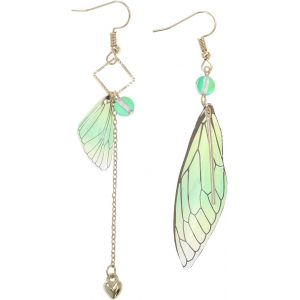 Meimie-1 Paire De Boucles D'oreilles Papillon Pendantes Asymétriques Ailes De Papillon Gouttes Boucles D'oreilles Fée Libellule Ailes Crochet Boucles D'oreillesmariée Pampille Boucles D'oreilles - Neuf