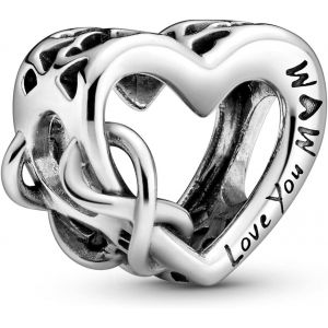 Kalanka-Pandora Charms Coeur Infini Inscription &laquo; Love You Mum &raquo; - Neuf