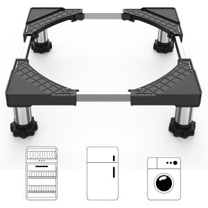 Support De Machine À Laver Avec 4 Pieds Charge 250 Kg Pour Lave-Linge, Réfrigérateur Et Sèche-Linge Base Socle (Réglable:45-65Cm 13-17Cm) - Neuf