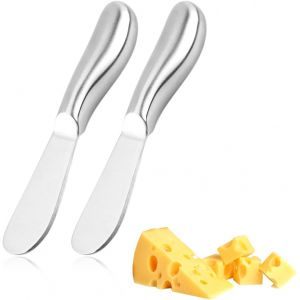 Oayew-2 Pcs Couteaux &Agrave; Beurre &Eacute;pandeur De Fromage En Acier Inoxydable Avec Poign&eacute;e Ergonomique - Neuf
