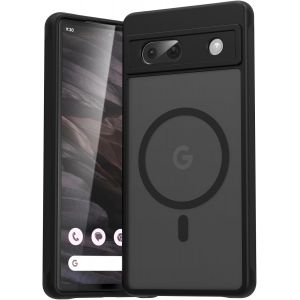 LORANKA-pour Google Pixel 7A Coque pour Magsafe, Coque t&eacute;l&eacute;phone magn&eacute;tique pour Pixel 7A, Protection de cam&eacute;ra R&eacute;sistante aux chocs et aux rayures Coque transparente pour Google 7A, Noir - Neuf