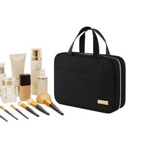 Trousse de toilette de voyage suspendue, imperm&eacute;able, organisateur de maquillage noir - Neuf