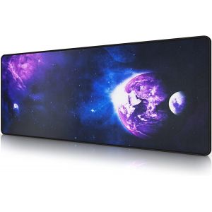 JGD-Grand Tapis de Souris de Jeu&iquest;800&times;300&times;3mm&iquest; avec Bords Cousus, Base en Caoutchouc Naturel antid&eacute;rapant Durable, Tapis de Clavier Lavable, Tapis de Bureau pour Gamer, Bureau. - Neuf