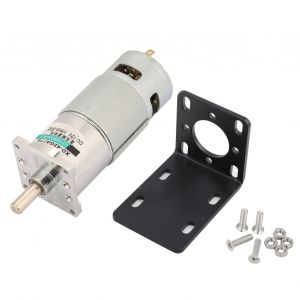 Micro-moteur a engrenages CC XD-42GA775, grande torsion, vitesse reglable, avec support (500 tr/min, 12 V) - Neuf