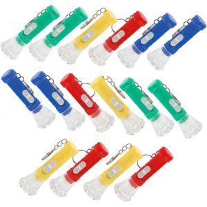 16 Pi&egrave;ces Mini-Lampe De Poche &Eacute;clair Dirig&eacute; Petit Lumi&egrave;re &Eacute;tanche Mini Lampe De Poche Porte-Cl&eacute;s Lampes De Poche Porte-Cl&eacute;s Keychain De Lampe De Poche Plastique Couleur Al&eacute;atoire - Neuf