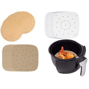 100 tapis de cuisson perfor&eacute;s antiadh&eacute;sifs pour friteuse &agrave; air - Neuf
