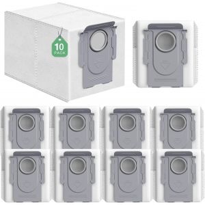 Q Revo Lot De 10 Sacs D'Aspirateur Compatibles Avec Q Revo/Q Revo S/Q Revo Pro/Q Revo Curv/Qrevo Maxv/Qrevo Slim Rboter Sacs Filtrants 4 Couches Avec Sacs De Rechange De 2,7 L[SSE7113195] - Neuf