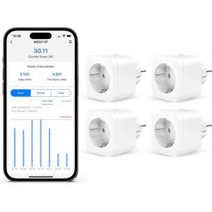 Prise Connectée Wifi, Prise Programmable Avec Apple Homekit, Intelligente Prise Telecommande Avec Mesure De Consommation Électrique, Minuteur Prise Avec Alexa Et Google Home, Type [MAT790177] - Neuf