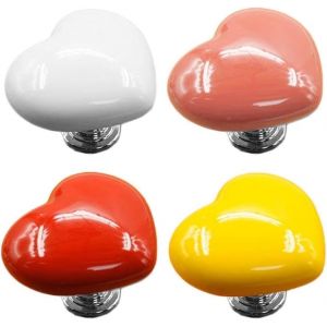 Color&eacute; et simple de la c&eacute;ramique en forme de coeur r&eacute;servoir de la toilette bouton en forme de coeur, r&eacute;servoir de la toilette bouton, toilettes boutons en forme de coeur, r&eacute;servoir d'eau sous pression bouton de l'interrupteur, d&eacute;coration de salle de bain