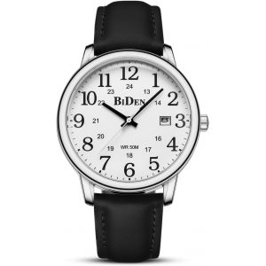 Montre Homme Bracelets En Cuir Avec Grand Cadran Num&eacute;rique,Faciles &Agrave; Lire,Montres &Agrave; Quartz &Eacute;tanches Montres Pour Hommes Ou Femmes.[J76] - Neuf