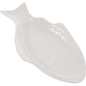 Checarzhn--No1-Assiette À Poisson Ovale En Porcelaine - Assiette De Service Créative En Forme De Poisson Pour Sushis, Collations Et Desserts - Idéal Pour Les Restaurants Et La Maison - Neuf