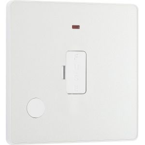 Bg Electrical Pcdcl54W Unit&eacute; De Connexion &Agrave; Fusible Non Commut&eacute; Avec Indicateur D'Alimentation Led Et Sortie Flexible, &Eacute;peron Fusible, Double P&ocirc;le, Plaque Avant Sans Vis, Bords Arrondis, &Eacute;volution, - Neuf