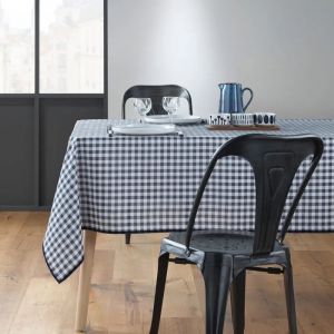 Nappe Rectangle 150 X 240 Cm Vichy Bleu - Neuf