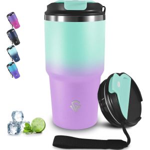 Kalanka-Mug Isotherme Transportable, 20oz Tumbler, Anti-Fuite Gobelet Thermique, Double Paroi Isolante Acier Inoxydable, Tasse Isotherme Pour Boissons Chaudes Et Glac&iquest;&iquest; - Neuf