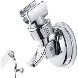 KGABERY-Support De Douche,Accroche Pommeau De Douche Réglable Support Douchette Amovible Support Douche Ventouse Rotatif À 360°Support Pommeau De Douche Sans Percage - Neuf