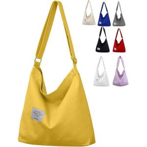 Sac à bandoulière pour femme (jaune), sacs à bandoulière pour femme, sac à bandoulière en toile pour femme, sacs en toile multifonctionnels, sac cabas - Neuf