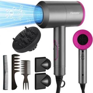 flintronic Professionnel Seche-Cheveux Ionique, 2000W Seche Cheveux, 3 Modes Reglables avec 3 Diffuseur Magnetique Convient pour La - Neuf