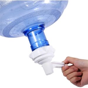 L'eau Potable Valve Du Distributeur Appuyez Sur Utile Portable En Plastique Soupape De Camping En Plein Air De La Bouteille D'eau Blanc Distributeur D'eau Valve De Robinet Eau Pour 48mm De La Couronne En Haut De La Bouteille - Neuf